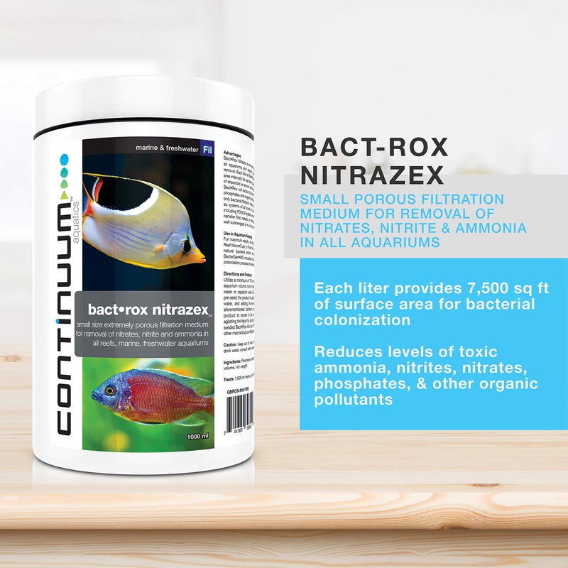 Continuum Aquatics Bact Rox Nitrazex â€“ Small Porous Filtration Media to Remove Nitrates, Nitrite, and Ammonia in Reefs, Marine Saltwater and Freshwater Aquariums, 250-ml - Image 2